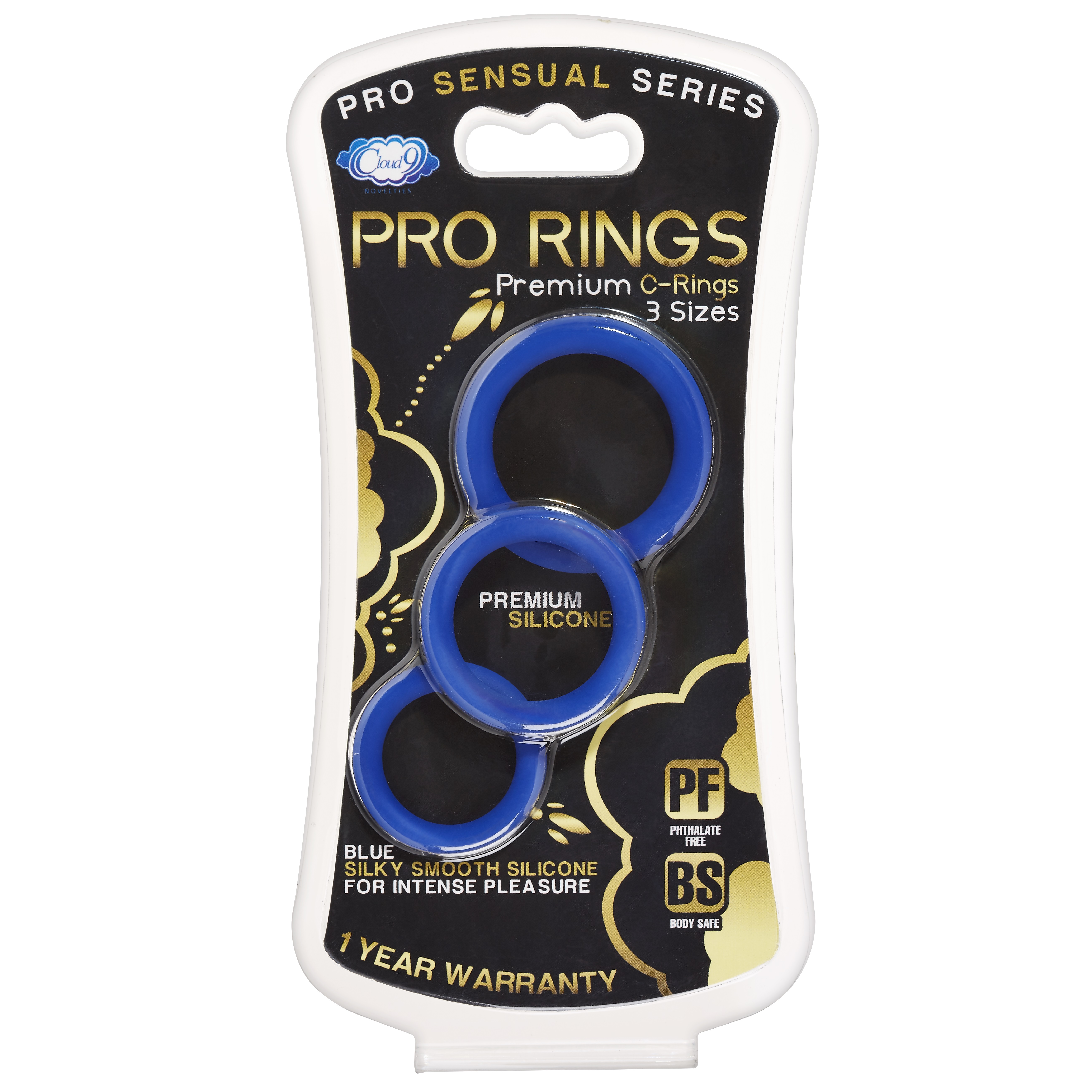 pro sensual silicone cock ring  pack blue 