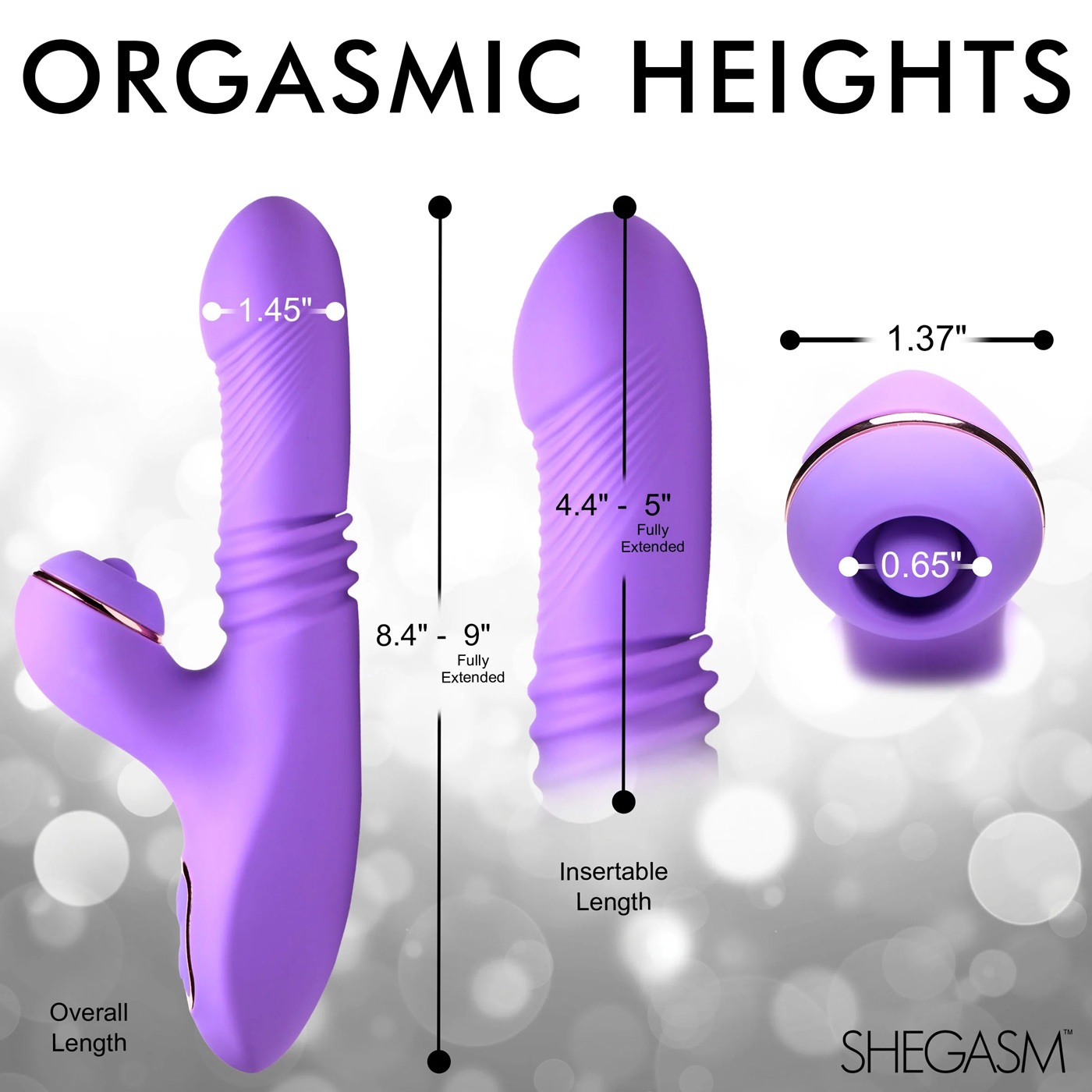 pro thrust max x thrusting and pulsing silicone  rabbit purple 