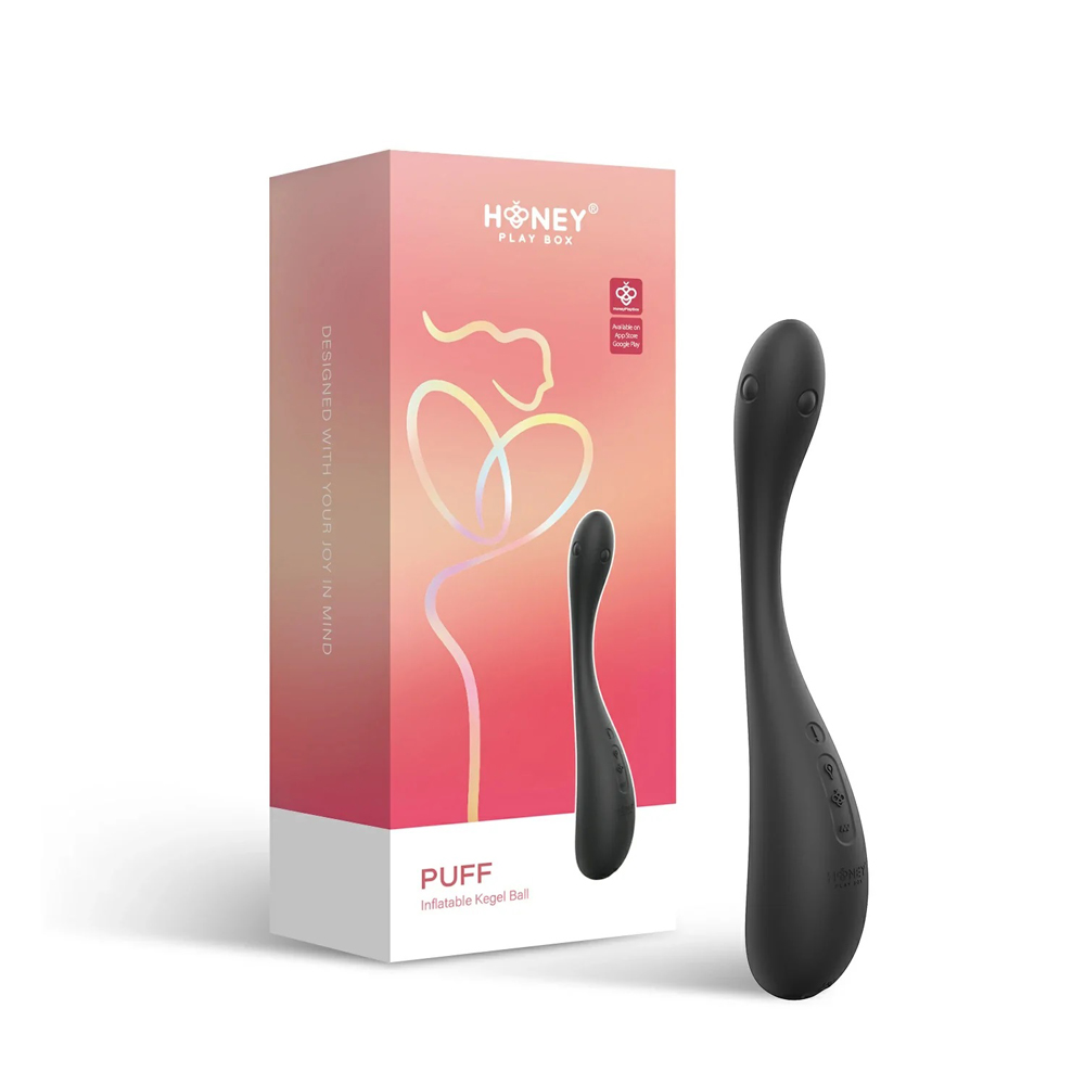 puff app control inflatable kegel ball black 