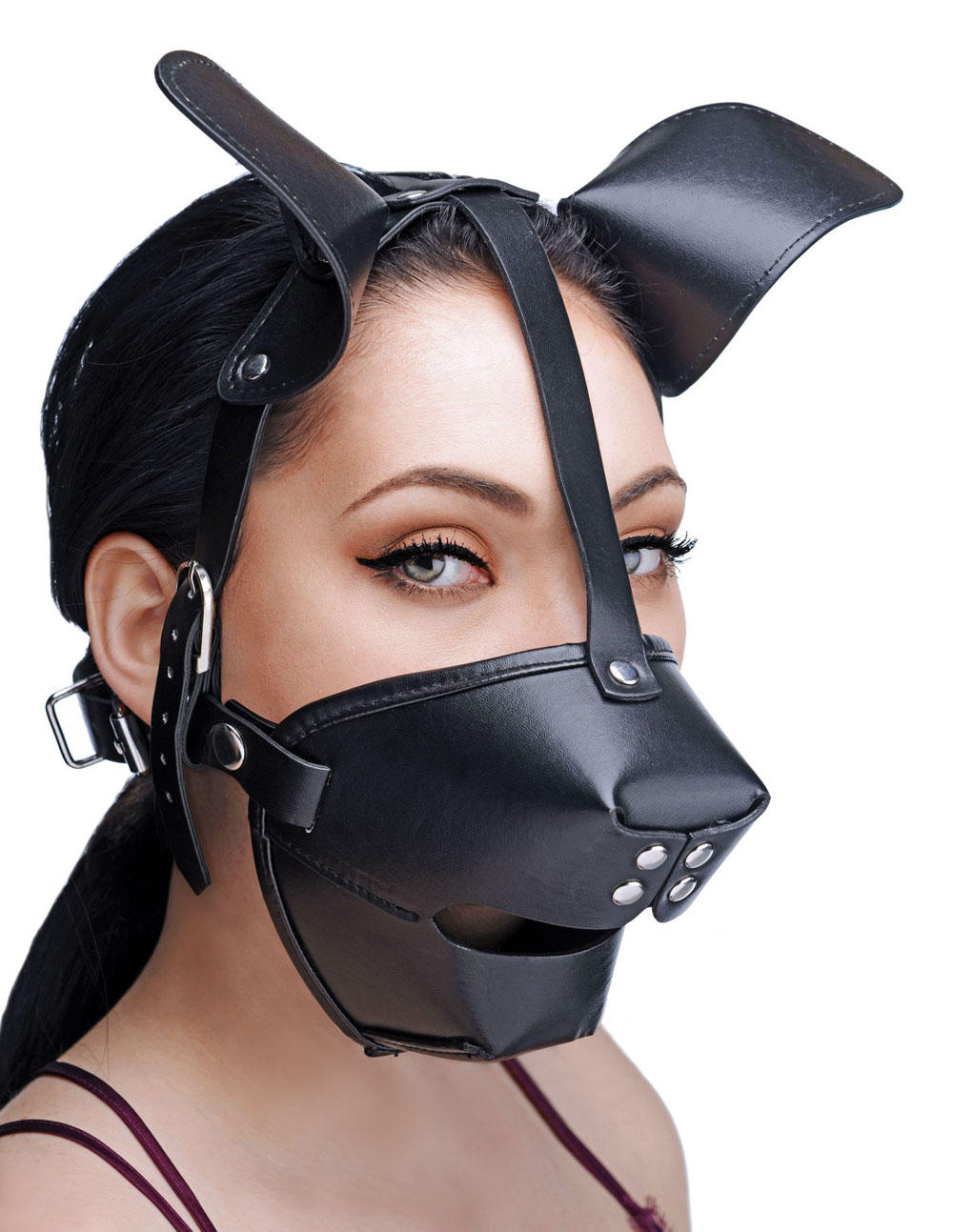 pup puppy play hood and breathable ball gag 