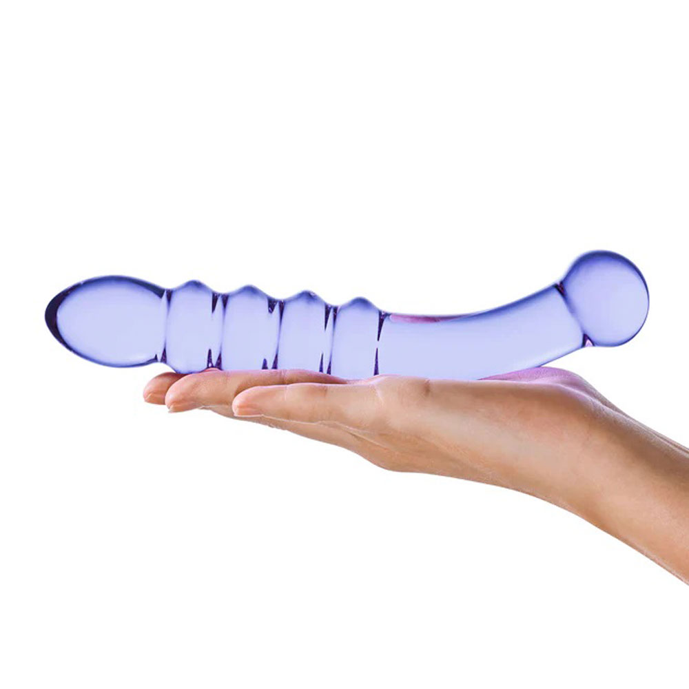 purple rain ribbed dildo 