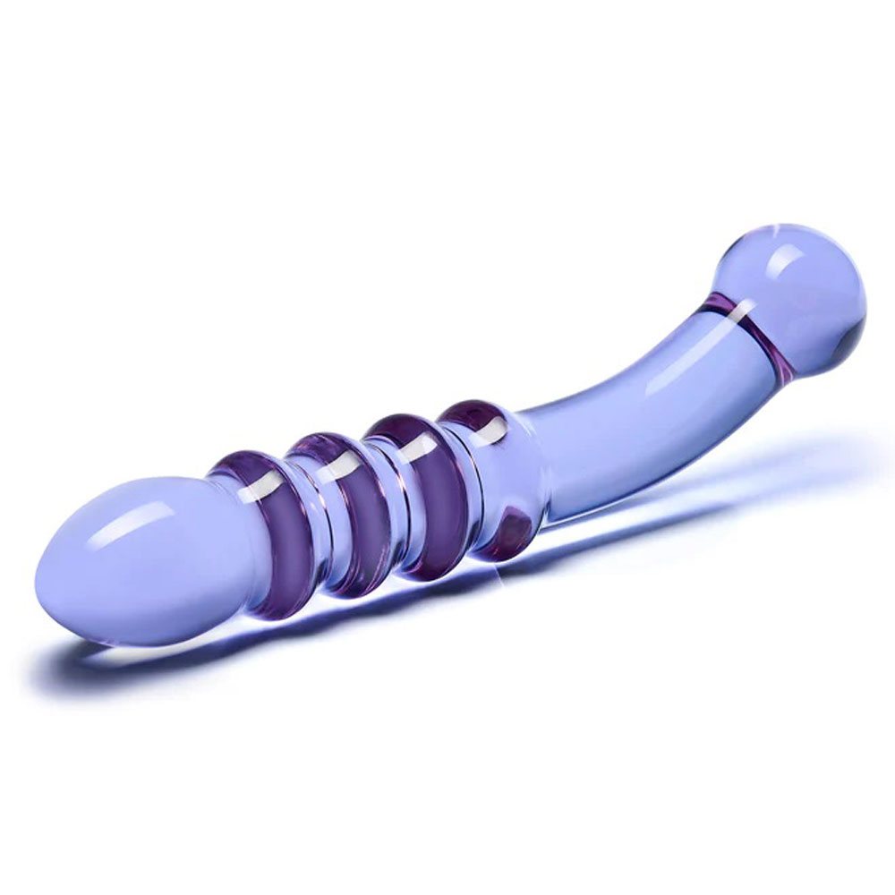 purple rain ribbed dildo 