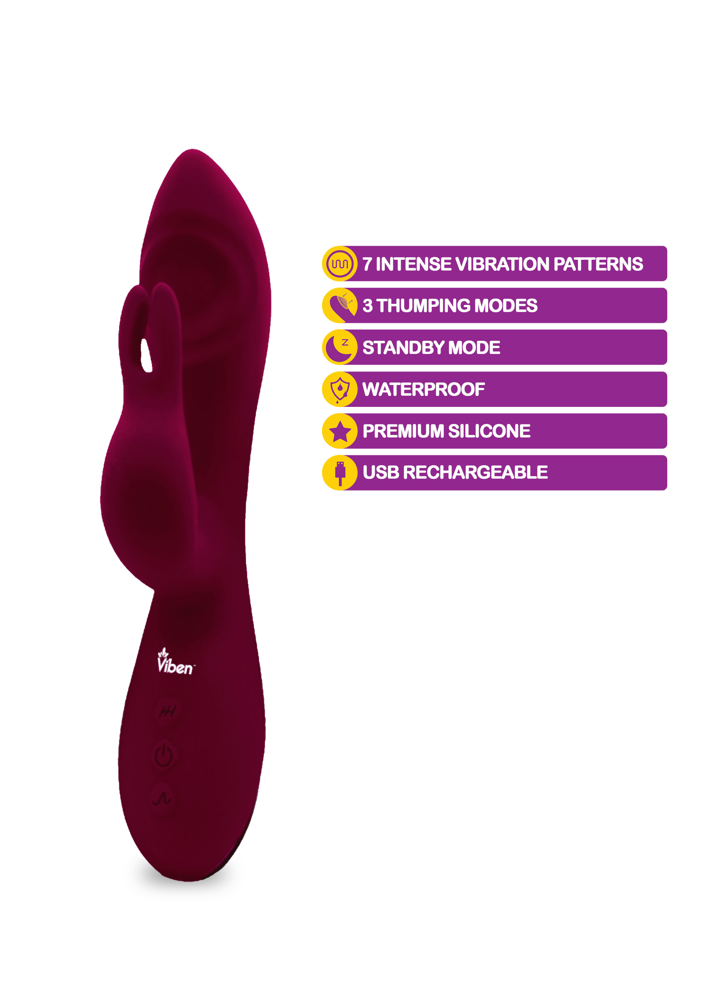 pzazz ruby rechargeable thumping rabbit 