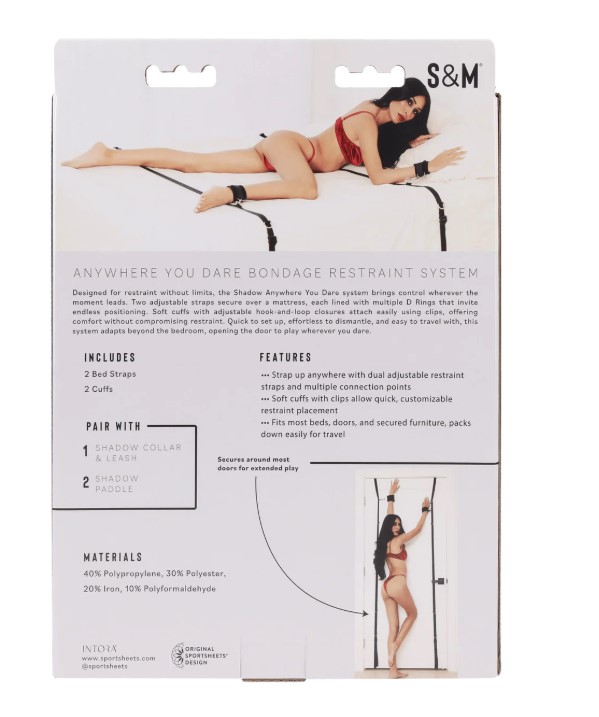 Anywhere You Dare Bondage Restraint System Black