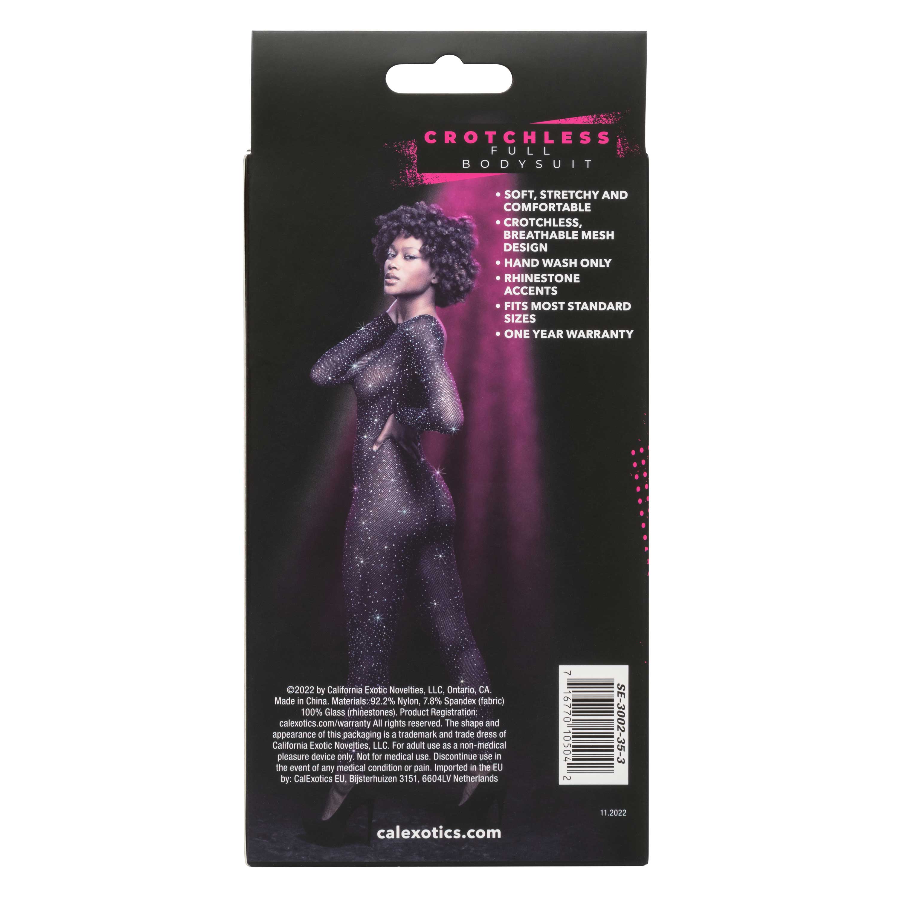 radiance crotchless full body suit one size  black 