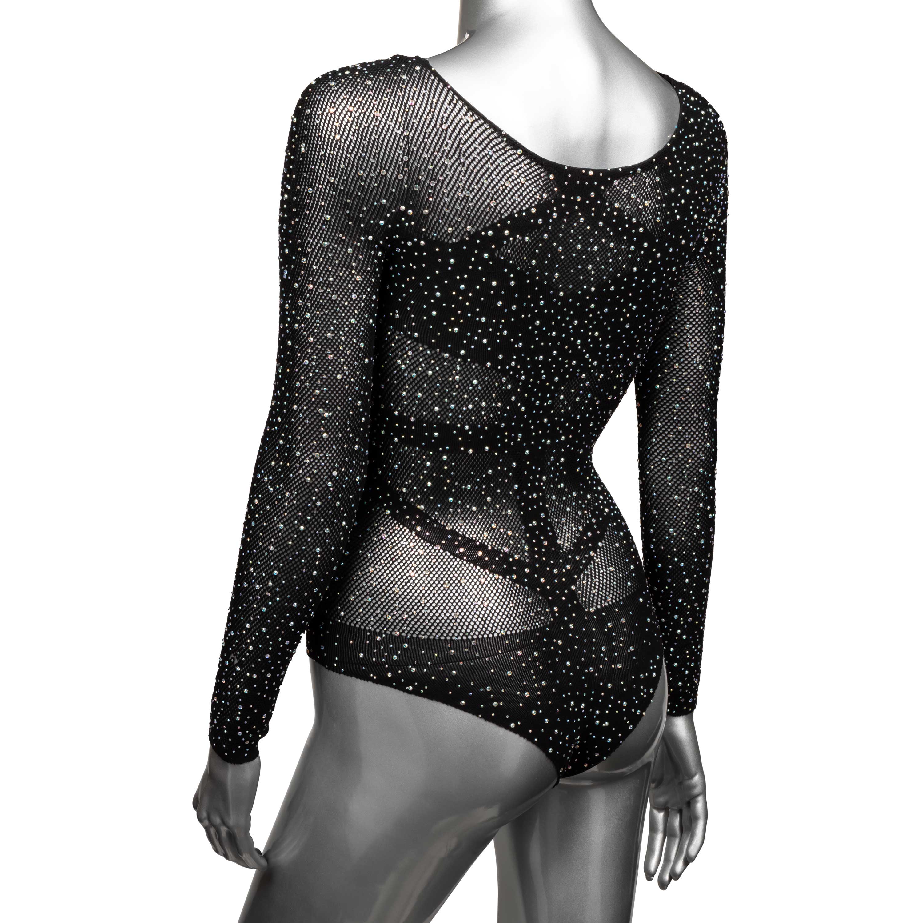 radiance long sleeve body suit one size black 