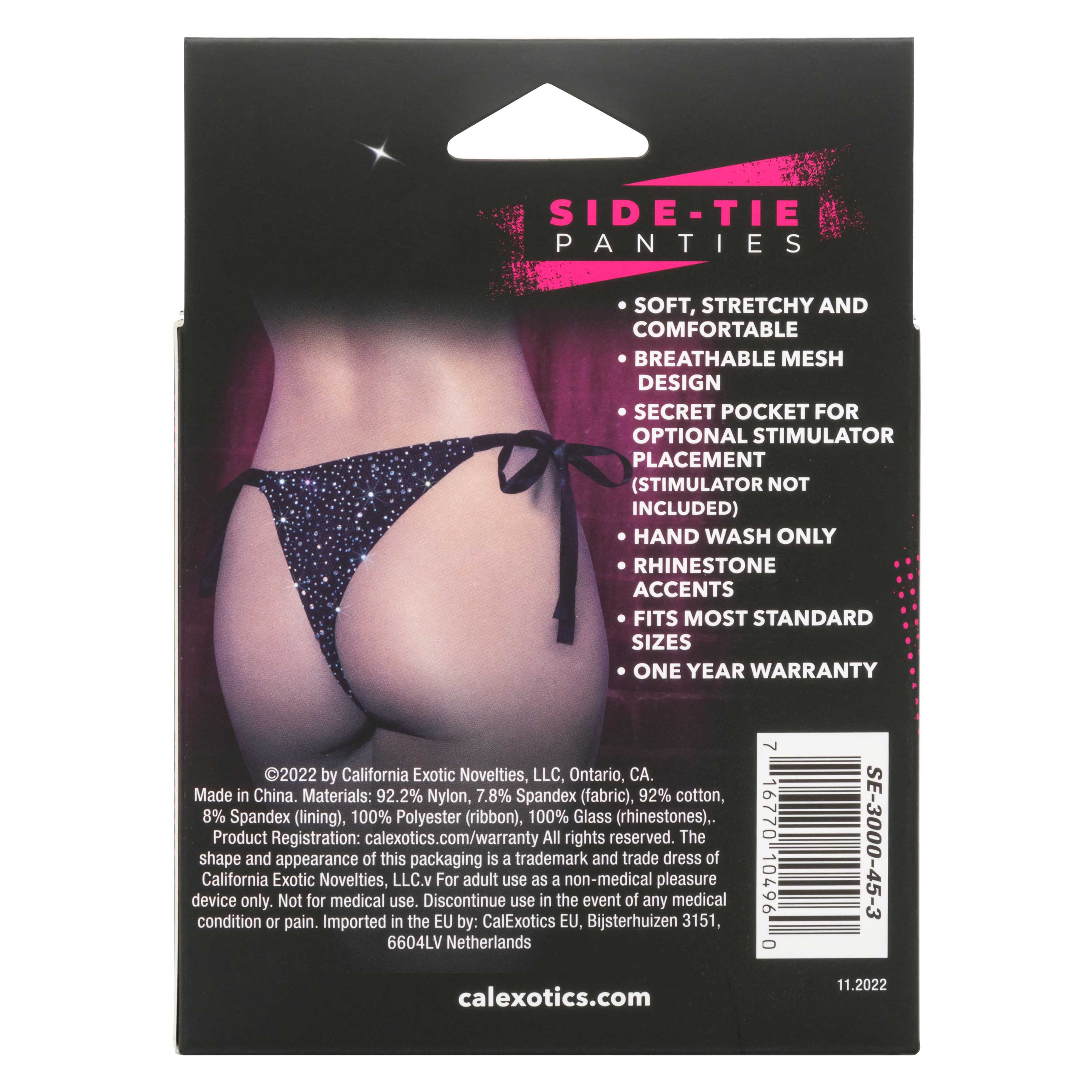 radiance side tie panties black 