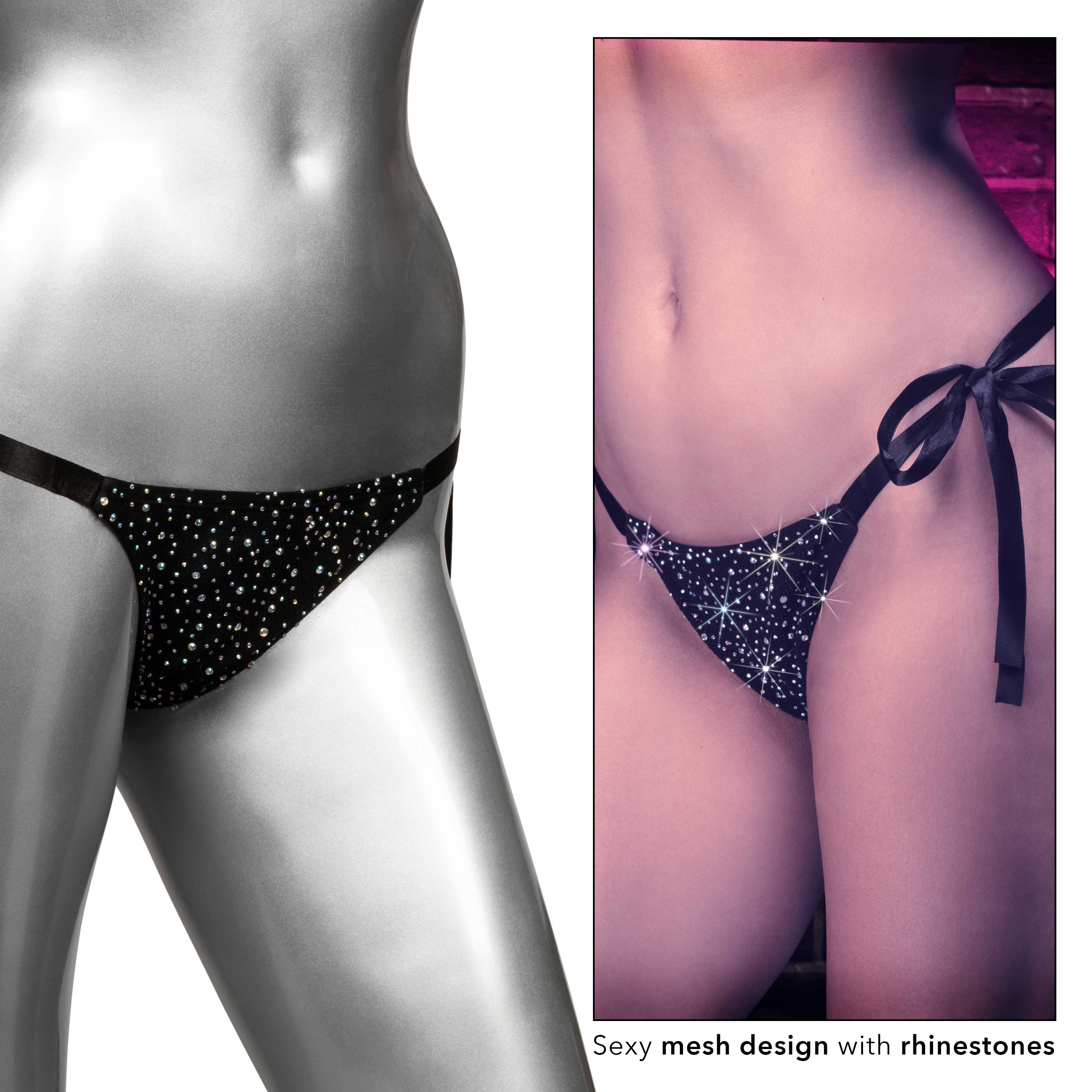 radiance side tie panties black 