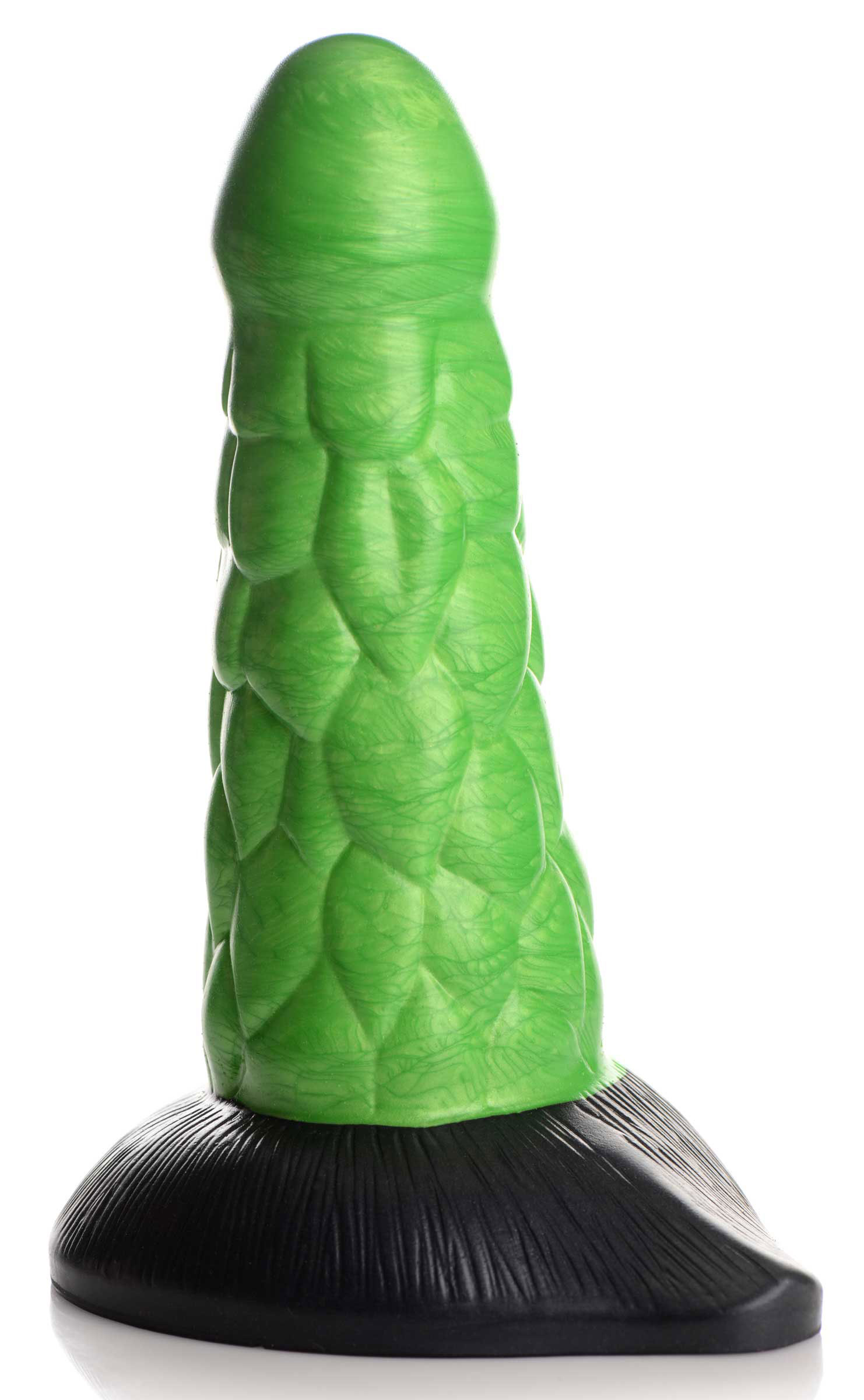 radioactive reptile thick scaly silicone  dildo green 