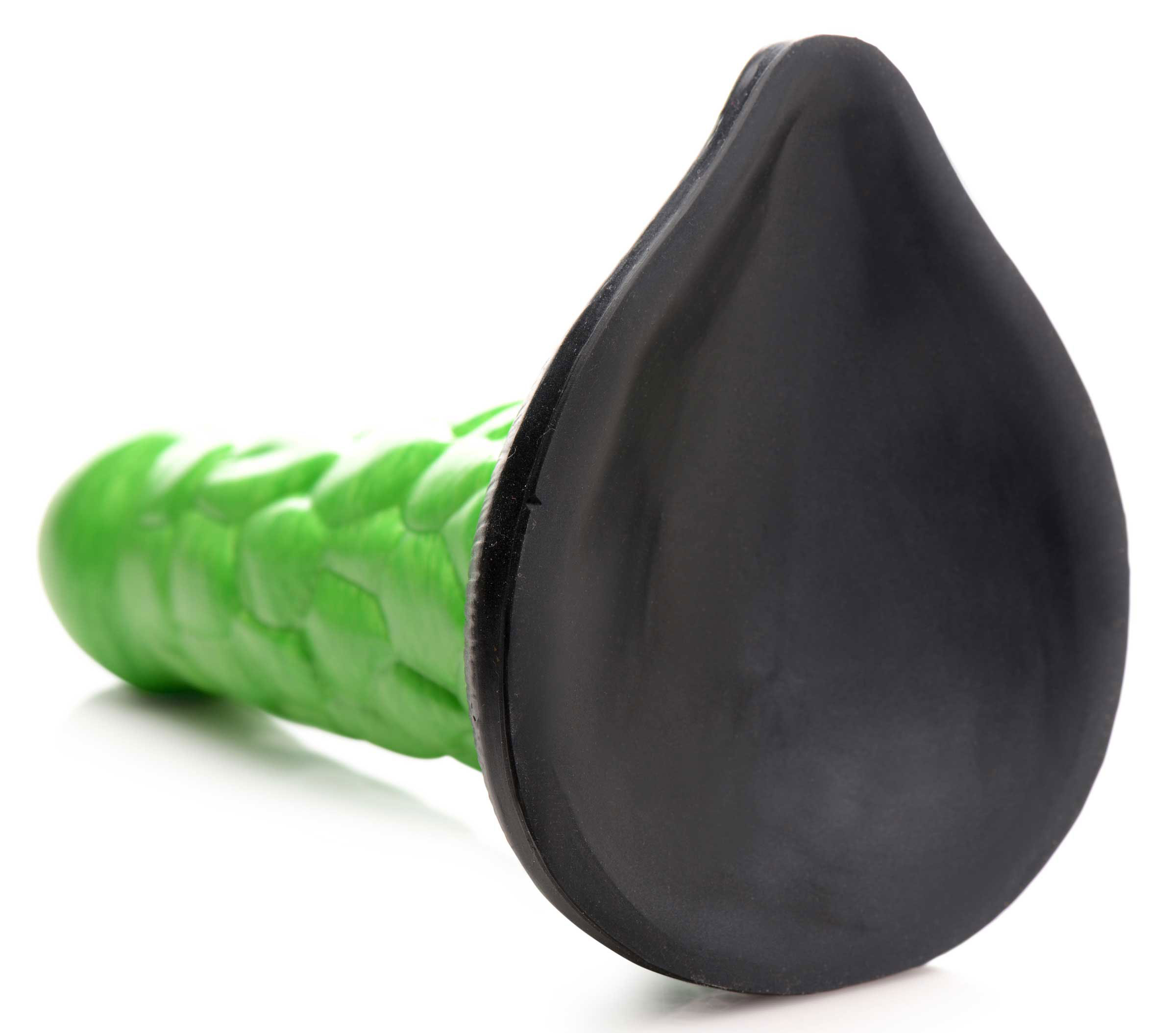 radioactive reptile thick scaly silicone  dildo green 