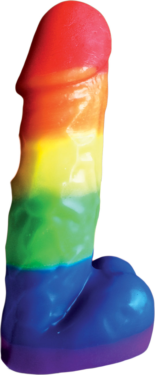 rainbow pecker party candle  inches 