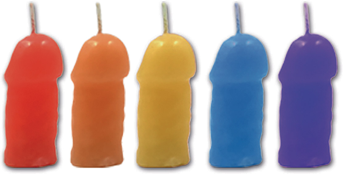 rainbow pecker party candles  pack 