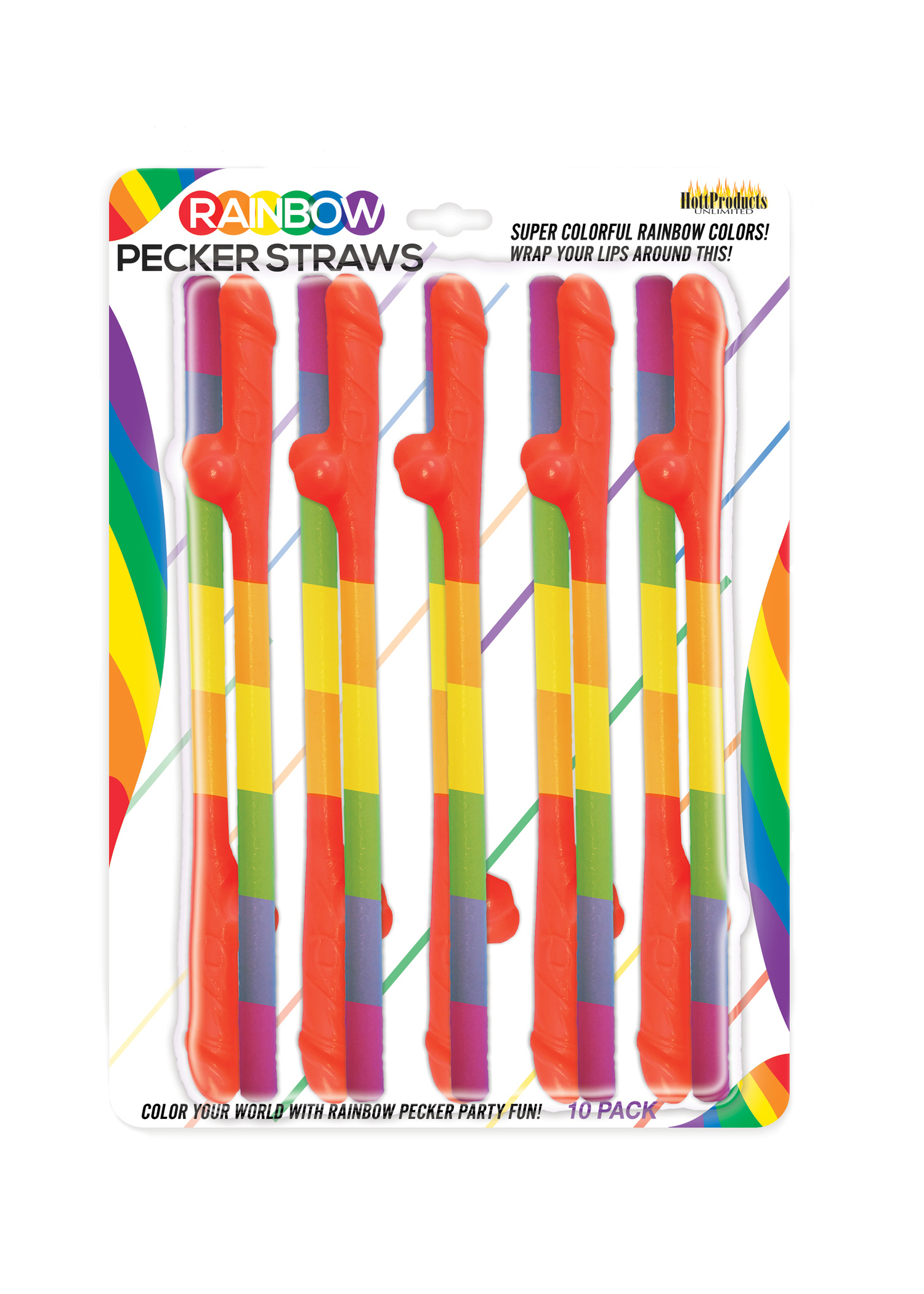 rainbow pecker straws  pack 
