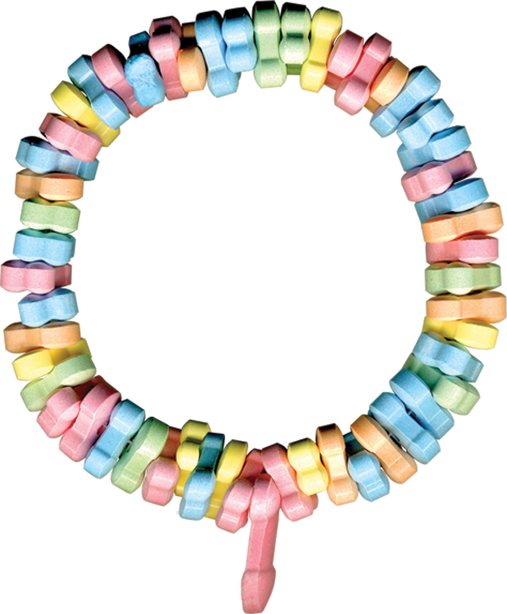 rainbow penis candy bracelet 