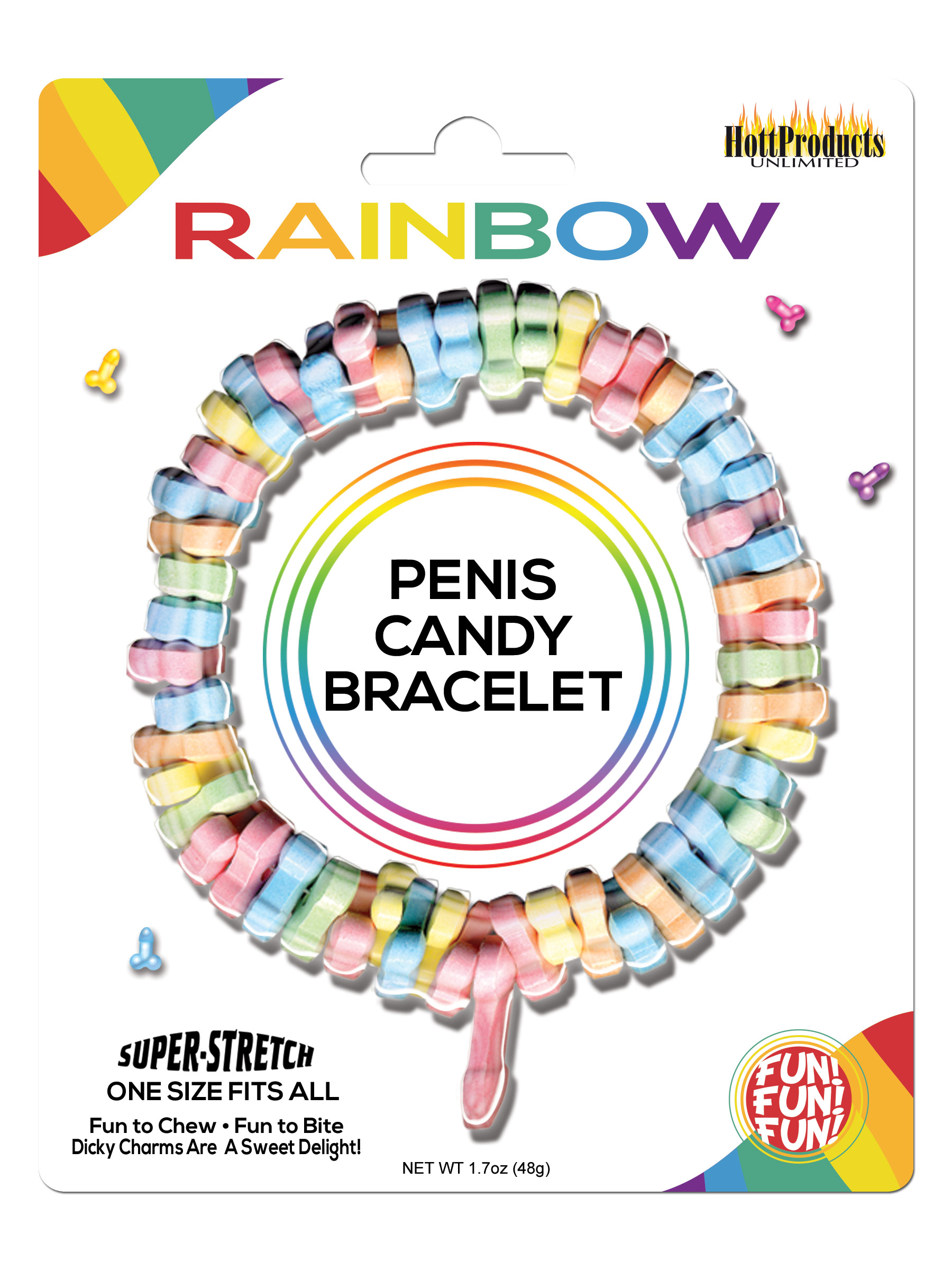 rainbow penis candy bracelet 