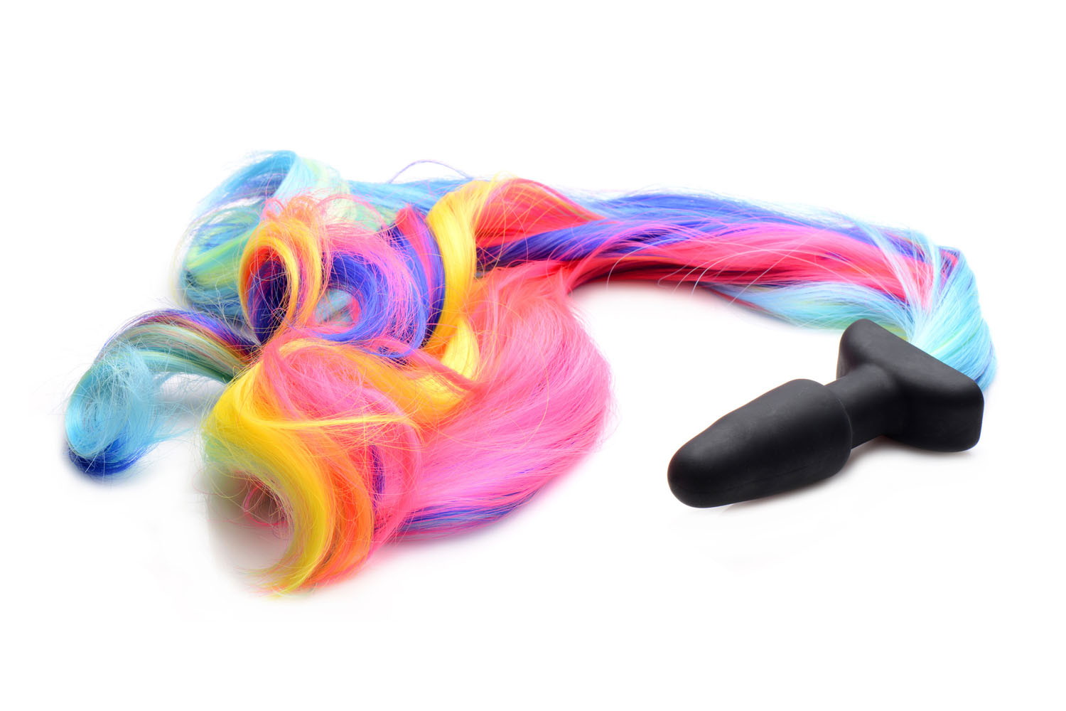 rainbow pony tail anal plug 