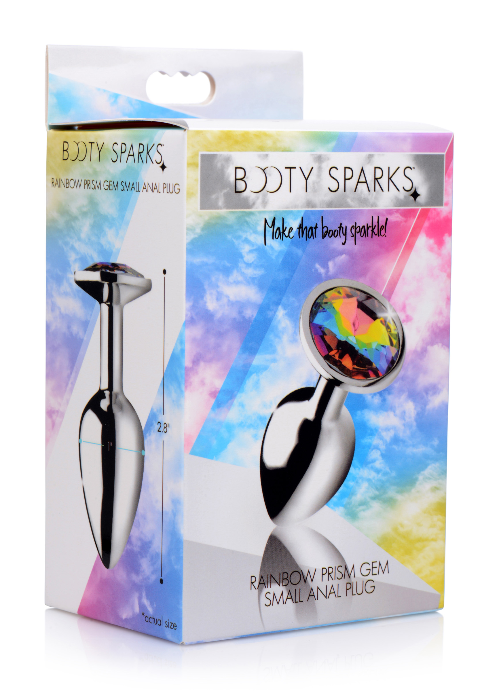 rainbow prism gem anal plug small 