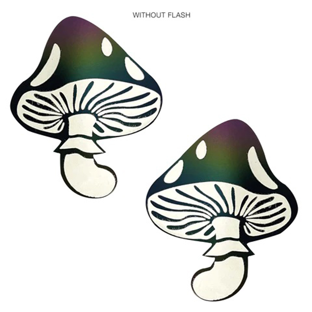 rainbow reflective toadstool nipple cover pasties 