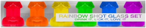 rainbow shot glass set 