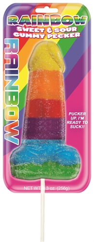 rainbow sweet sour gummy pecker 