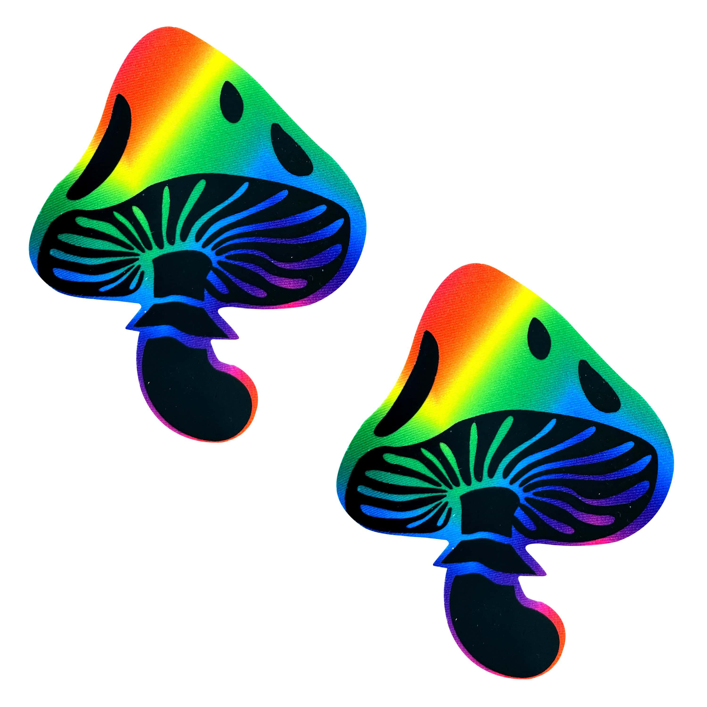 rainbow trippin psychedelic toadstool nipple cover pasties 