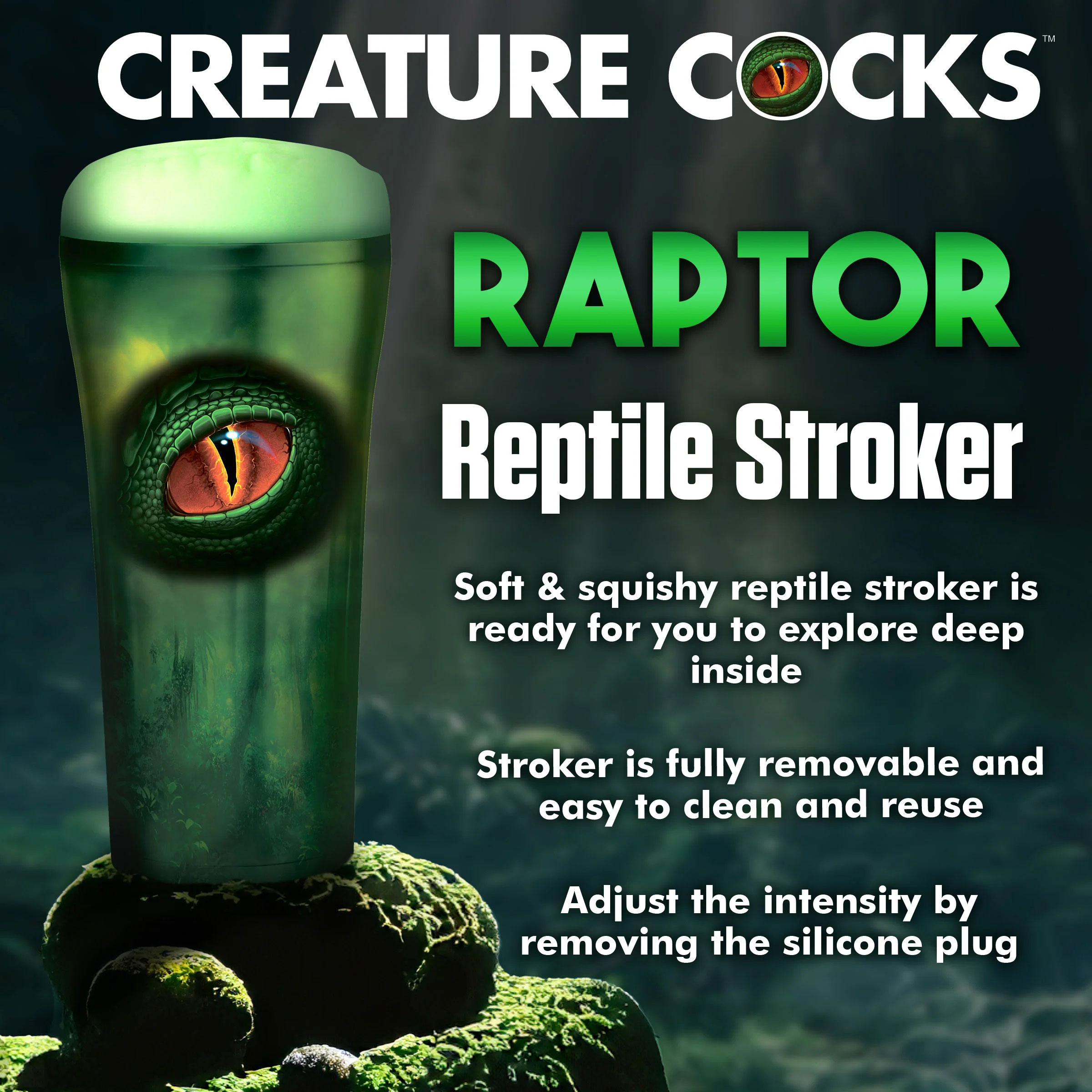 raptor reptile stroker green 