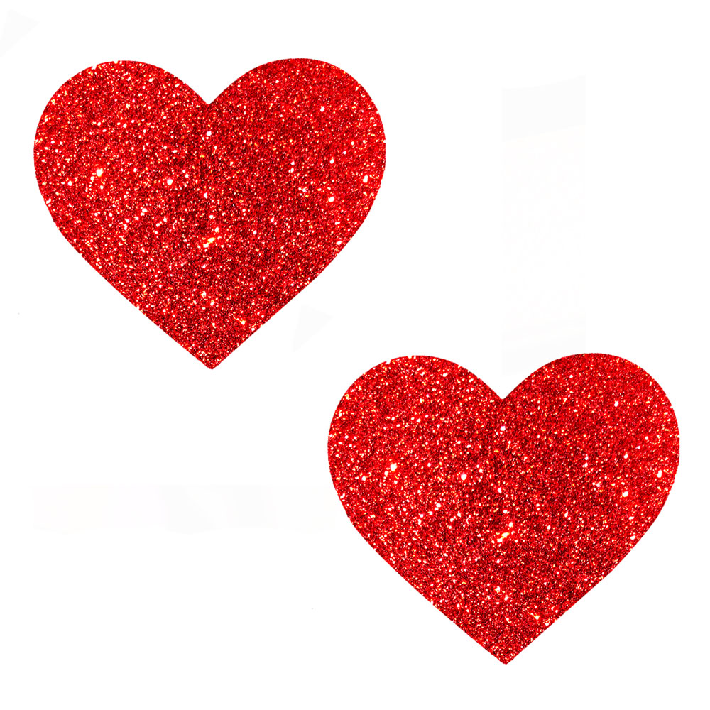 ravish me red glitter i heart u nipztix pasties 