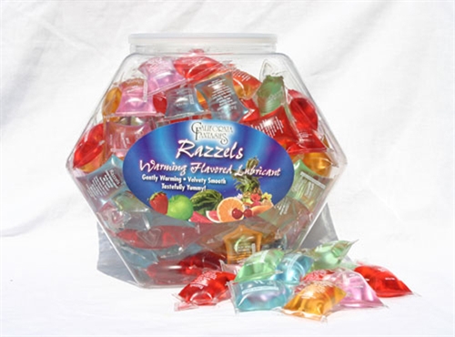 razzels warming lubricant  pillow fishbowl assorted flavors 