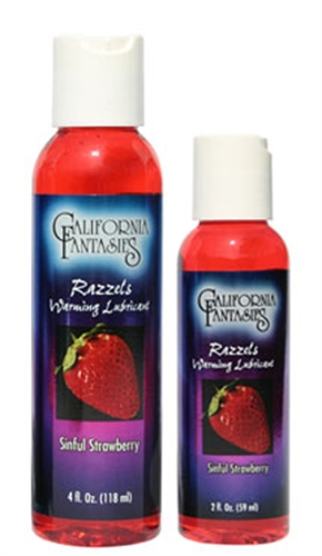 razzels warming lubricant sinful strawberry  oz bottle 