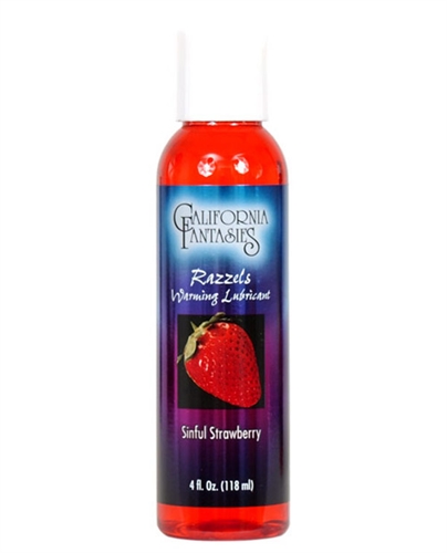 razzels warming lubricant sinful strawberry  oz bottle 