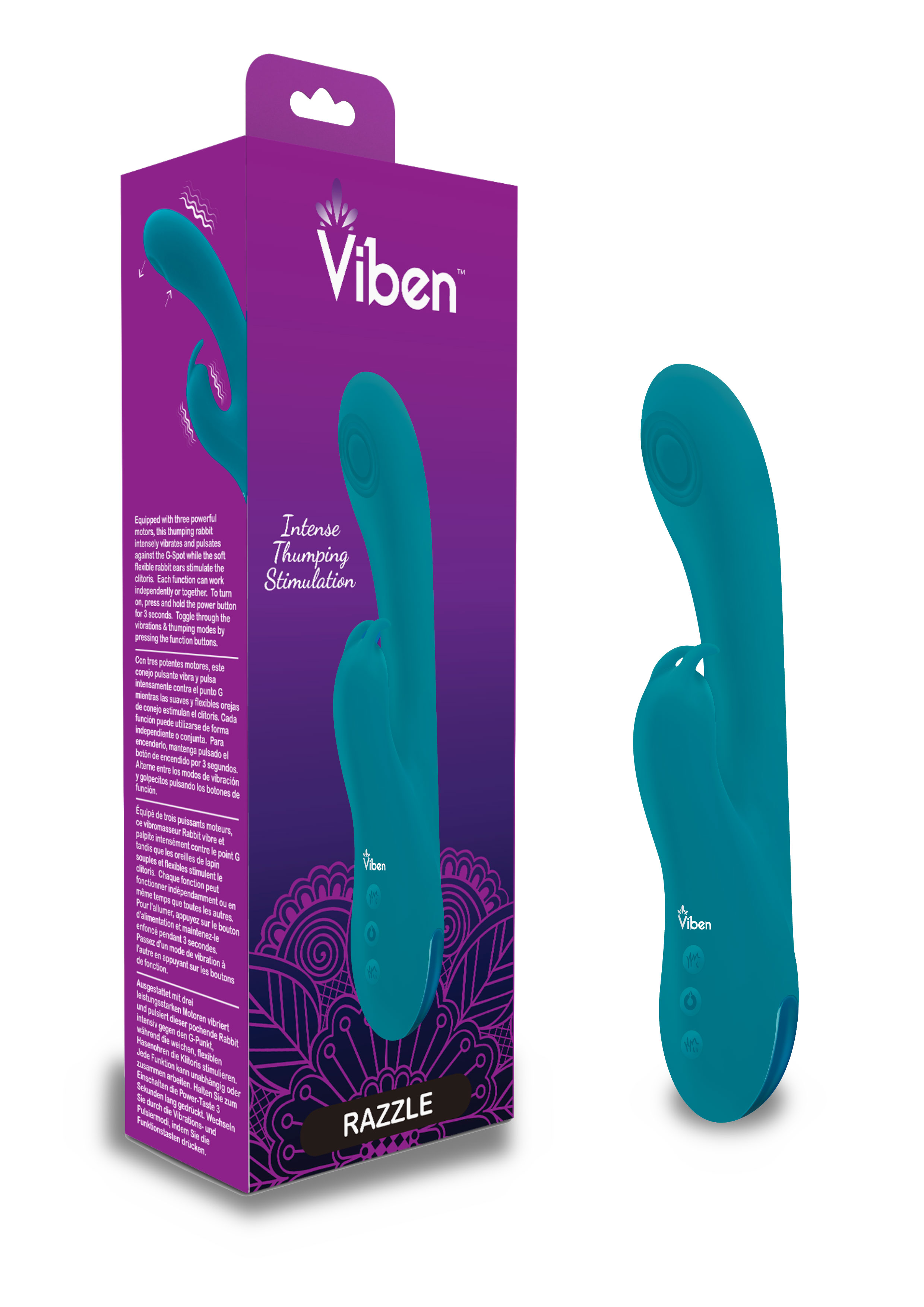 razzle ocean rechargeable thumping g spot  rabbit 