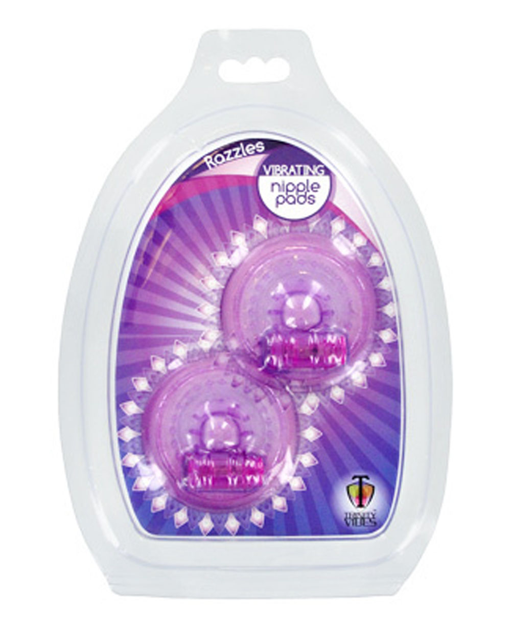 razzles vibrating nipple pads purple 