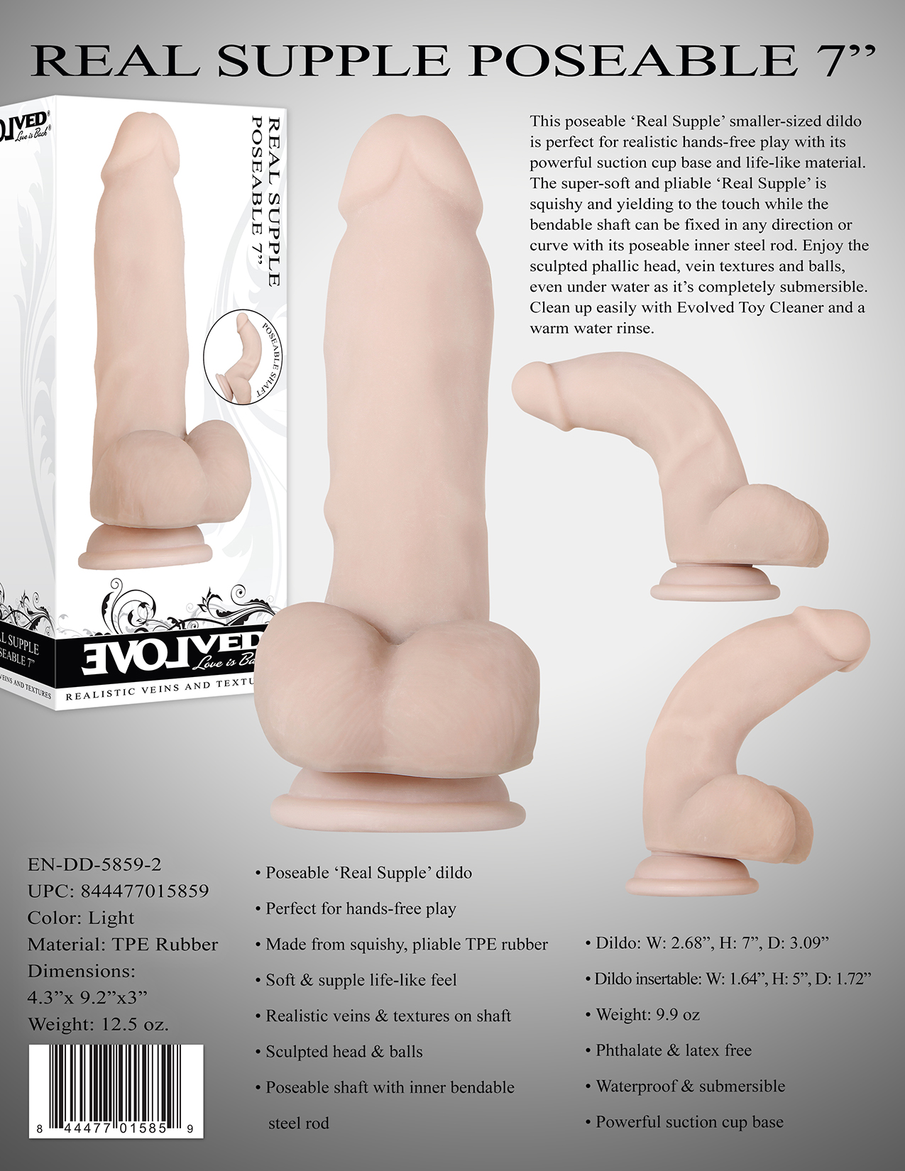 real supple poseable  inch 