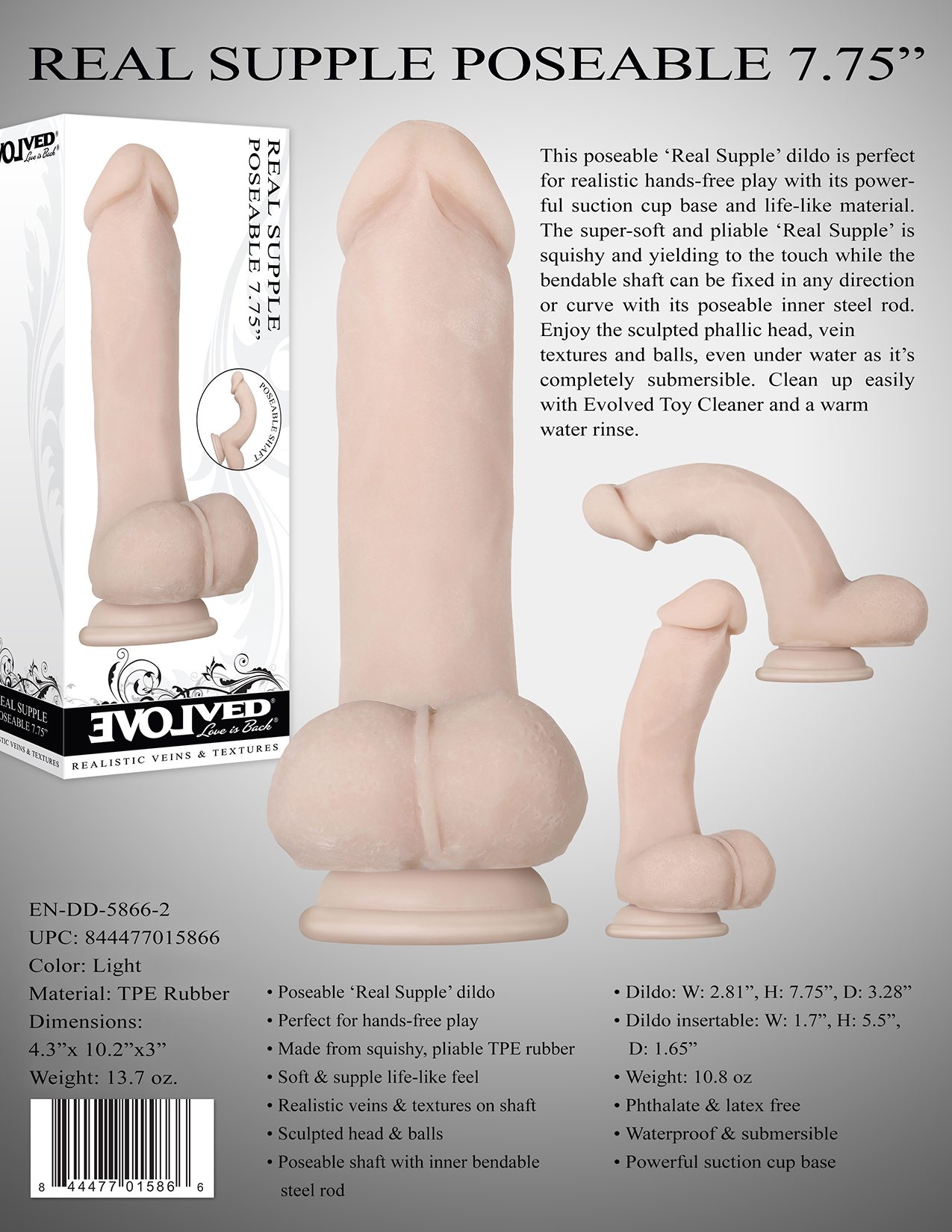 real supple poseable . inch 