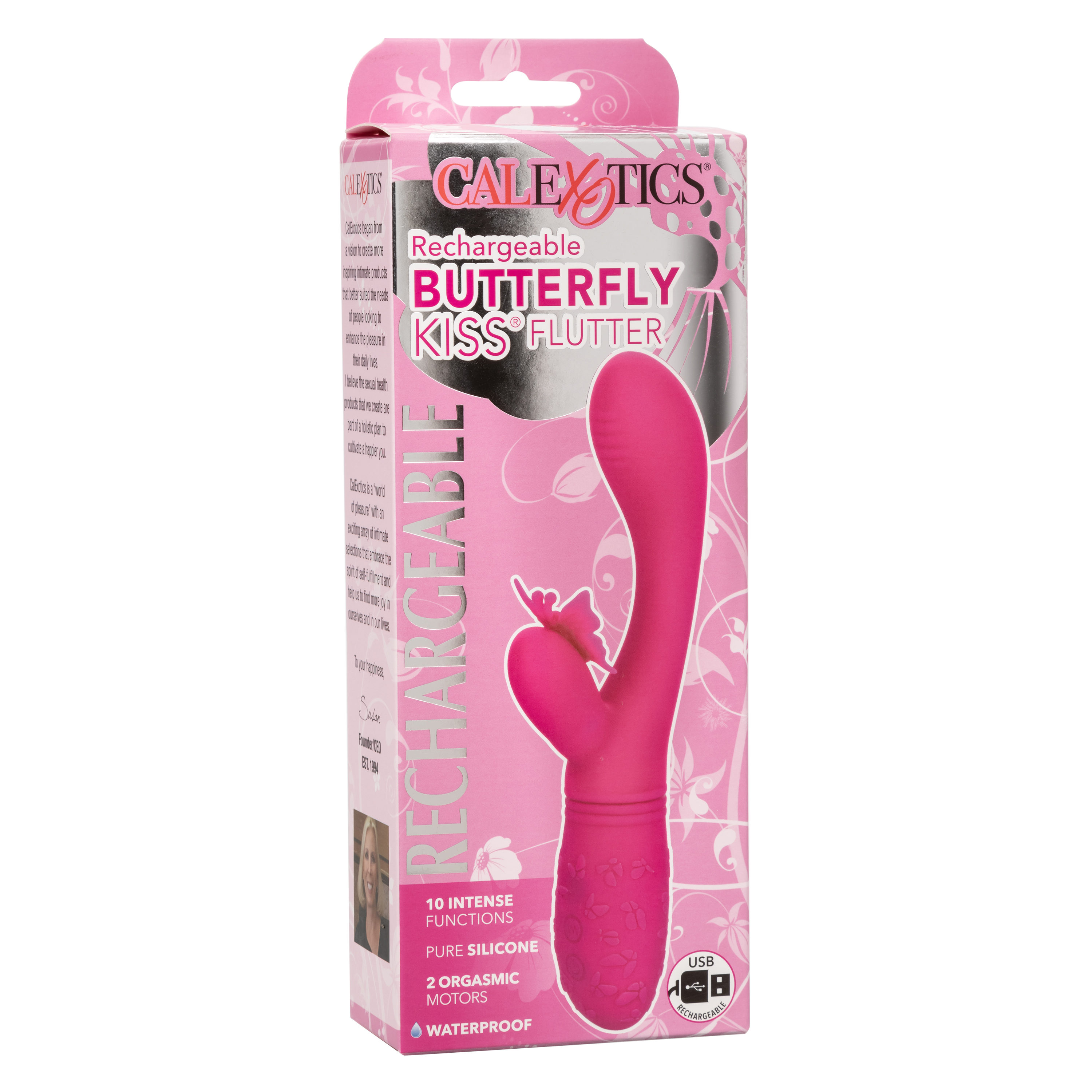 rechargeable butterfly kiss flutter pink 