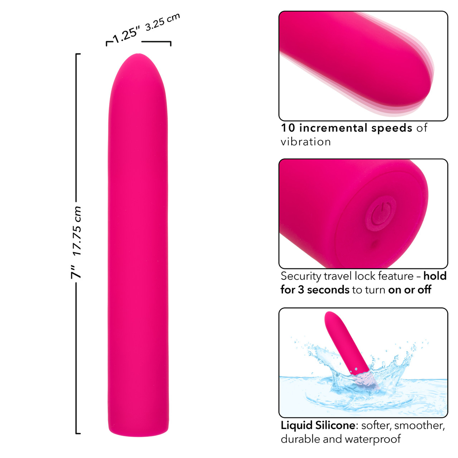 rechargeable classic chic standard vibrator pink 