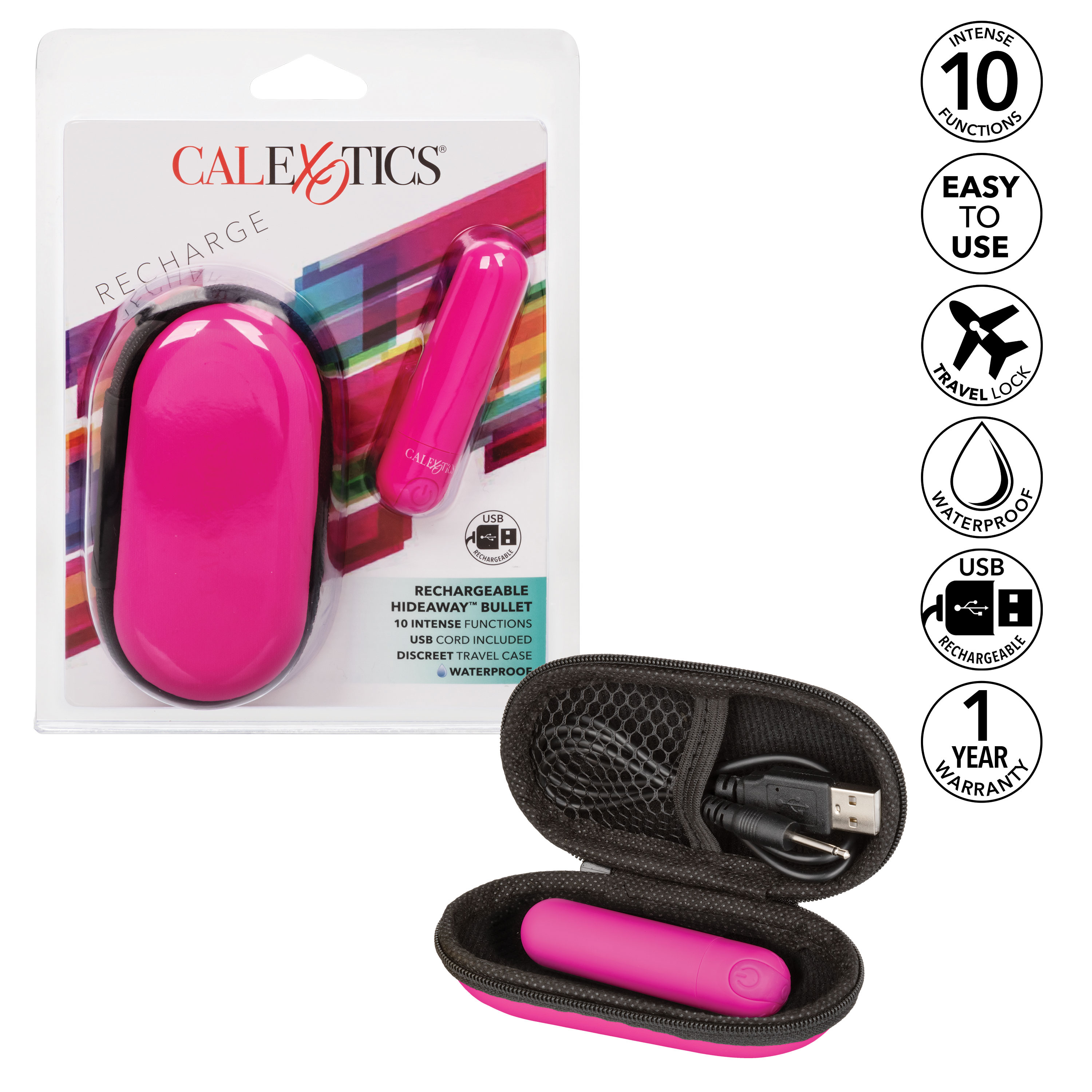 rechargeable hideaway bullet pink 