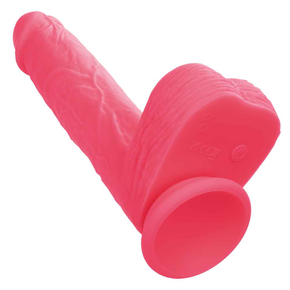 rechargeable rumbling and thrusting silicone studs pink 