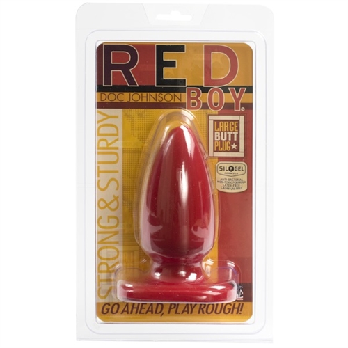 red boy large  inch butt plug 