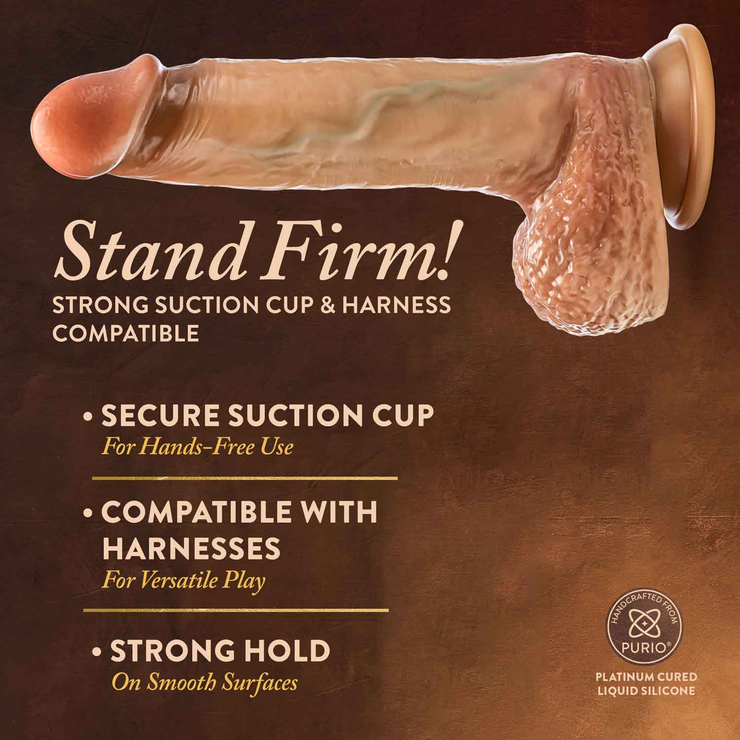 renaissance raphael  inch sliding foreskin dildo with squeezable balls tan 