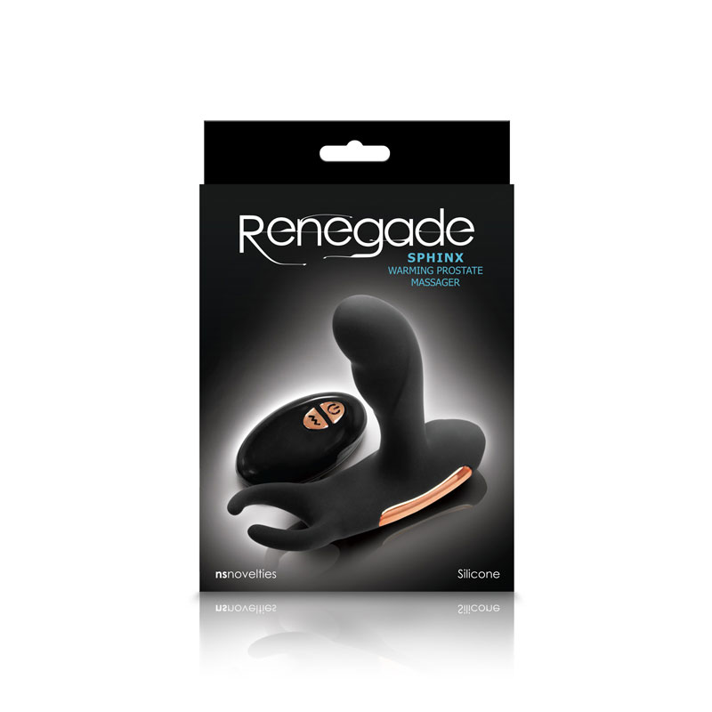 renegade sphinx warming prostate massager black 