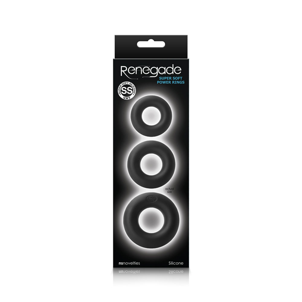 renegade super soft power rings black 