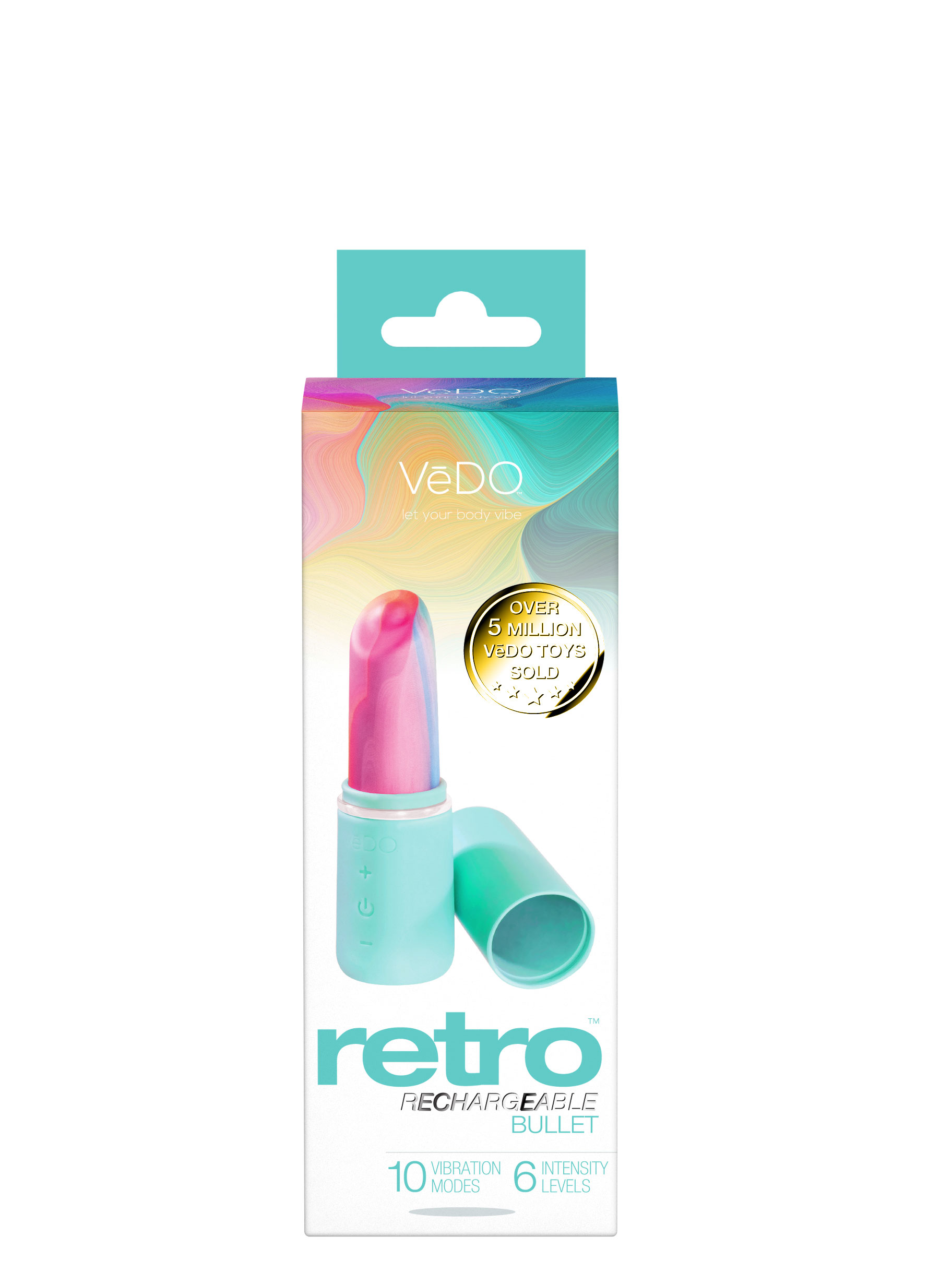 retro rechargeable bullet turquoise 