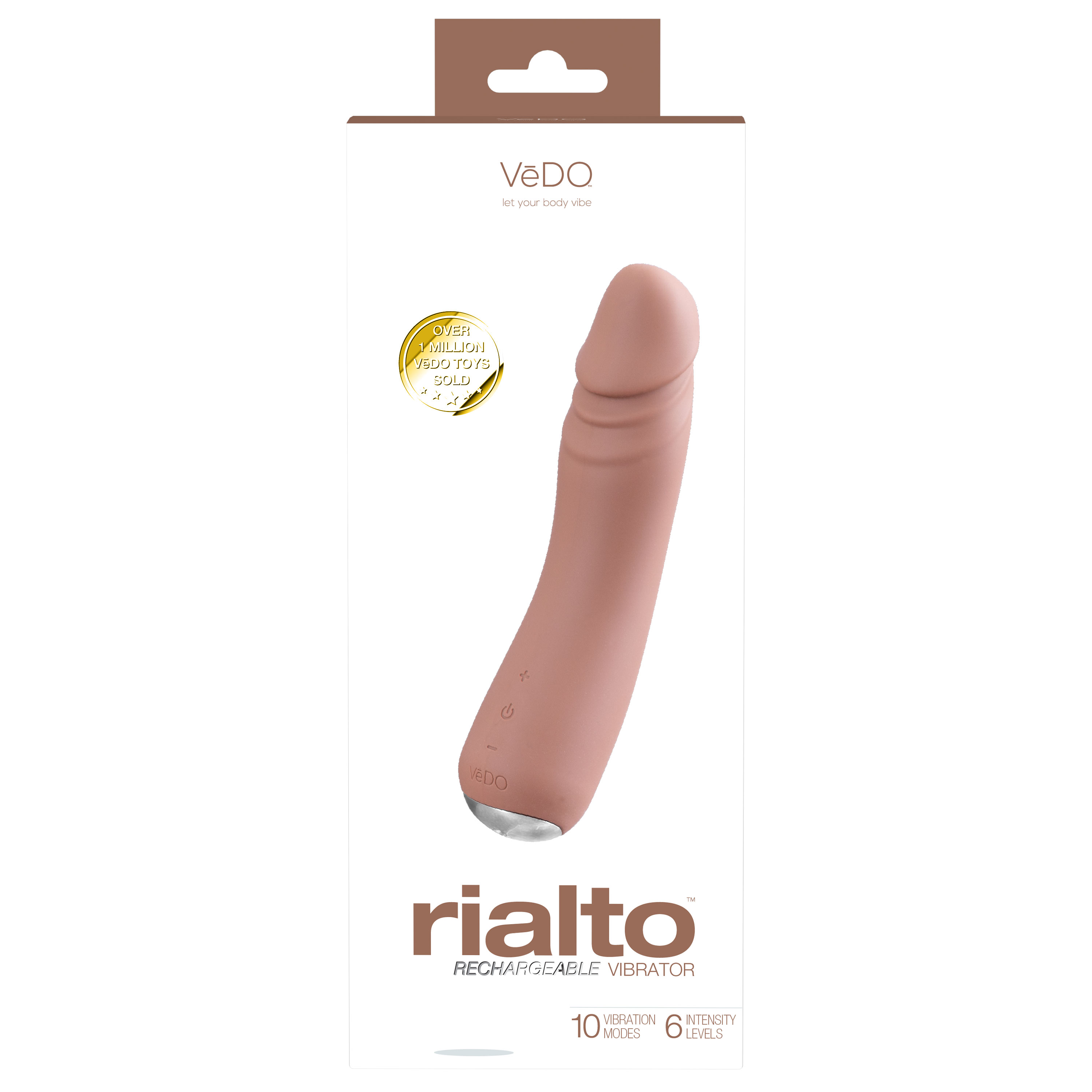 rialto rechargeable vibrator mocha 