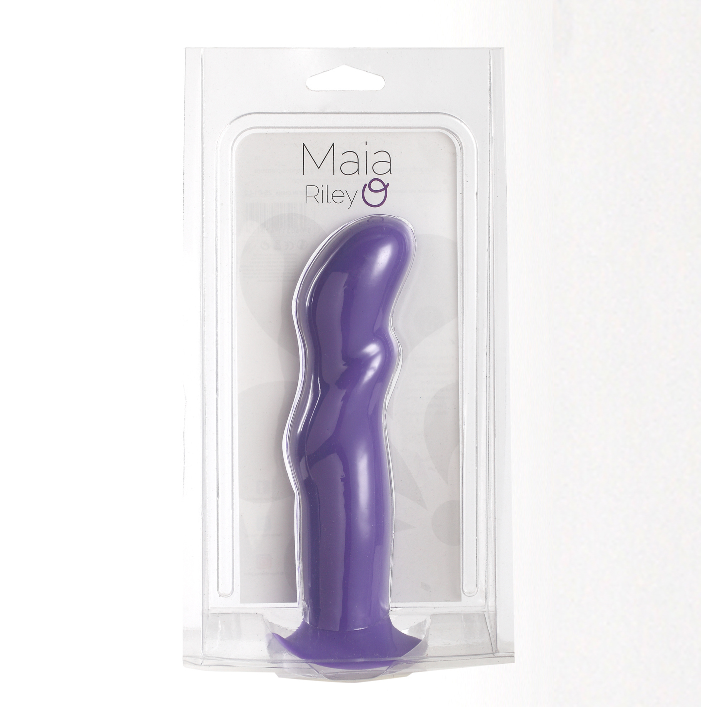 riley silicone swirled dong neon purple 