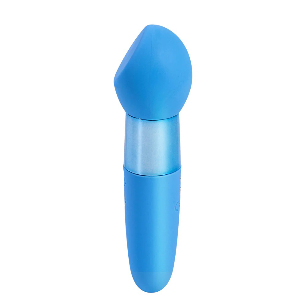 rina rechargeable dual motor silicone   function vibrator blue 