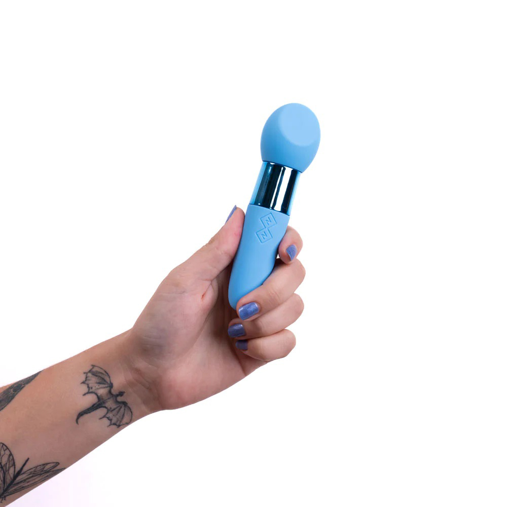 rina rechargeable dual motor silicone   function vibrator blue 