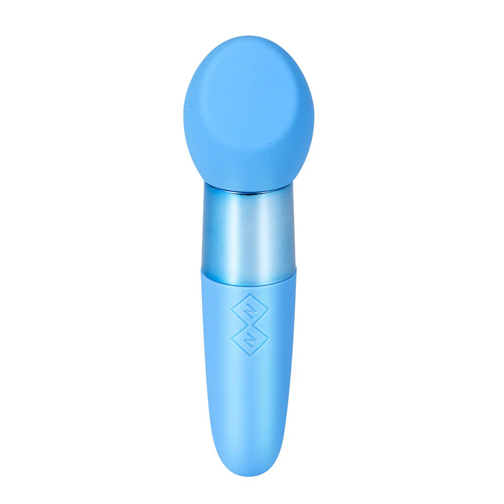 rina rechargeable dual motor silicone   function vibrator blue 