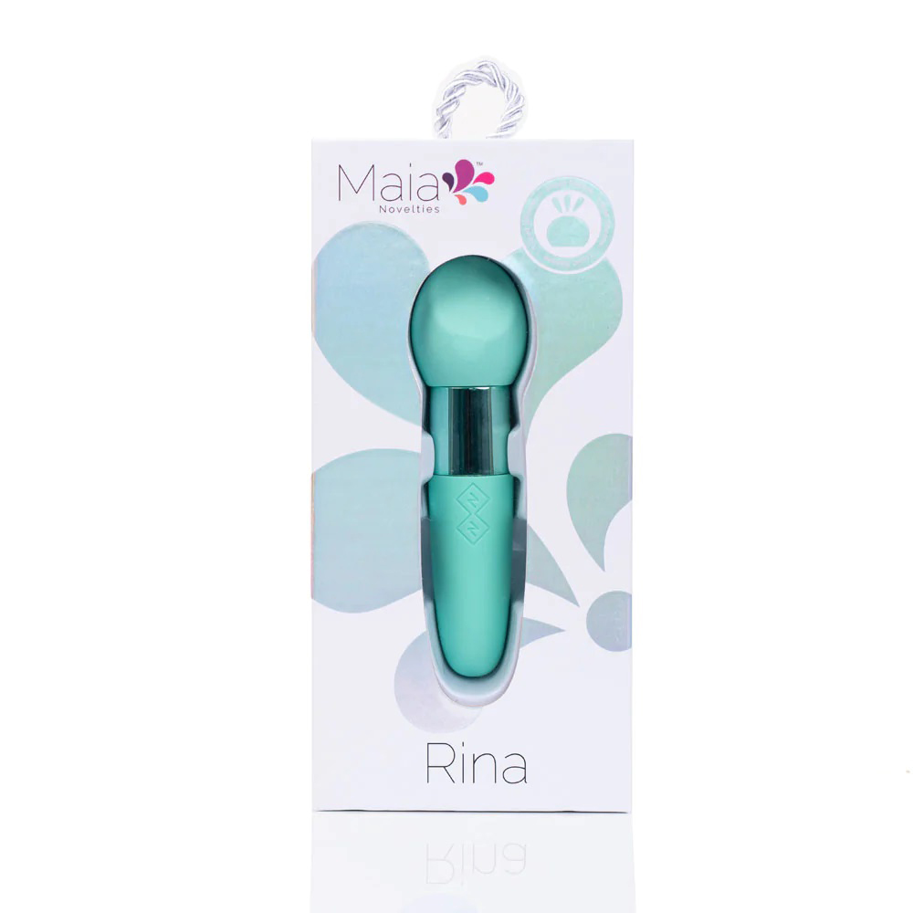 rina rechargeable dual motor silicone   function vibrator green 