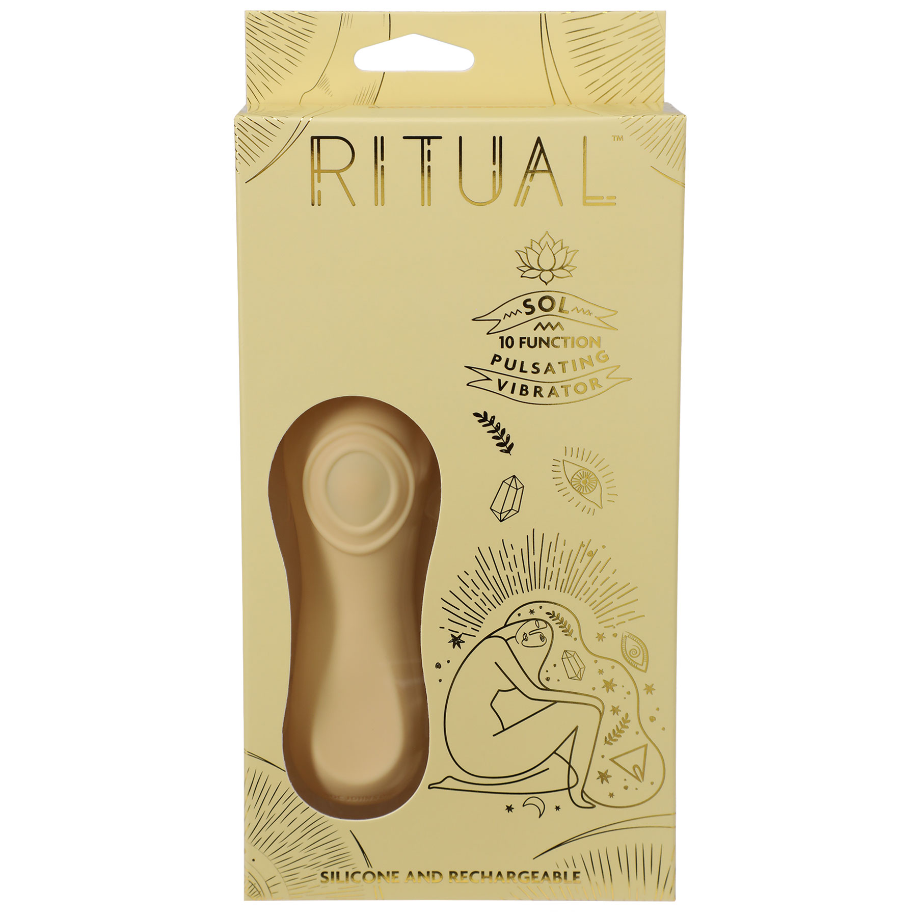 ritual sol rechargeable silicone pulsating  vibe yellow 